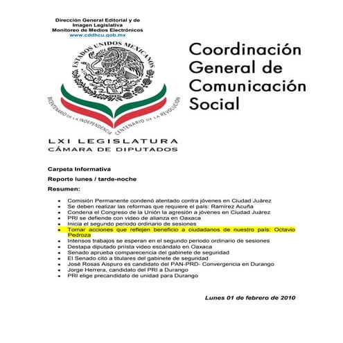 Monitoreo1 De Febrero 2010