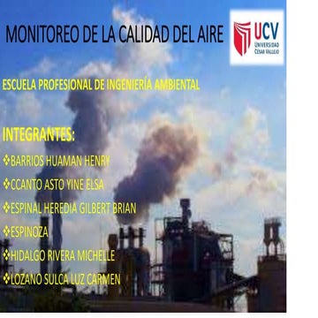 Monitoreo de la calidad del aire | PPTX