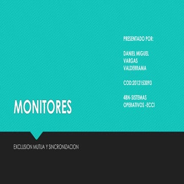 Monitores-sistemas operativos