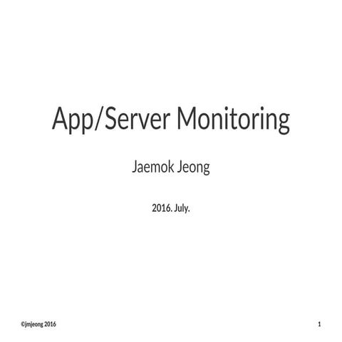 app/server monitoring