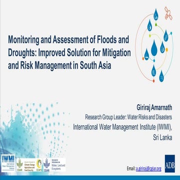 Monitoring and assessment of floods and droughts: Improved Solution for Mitig...