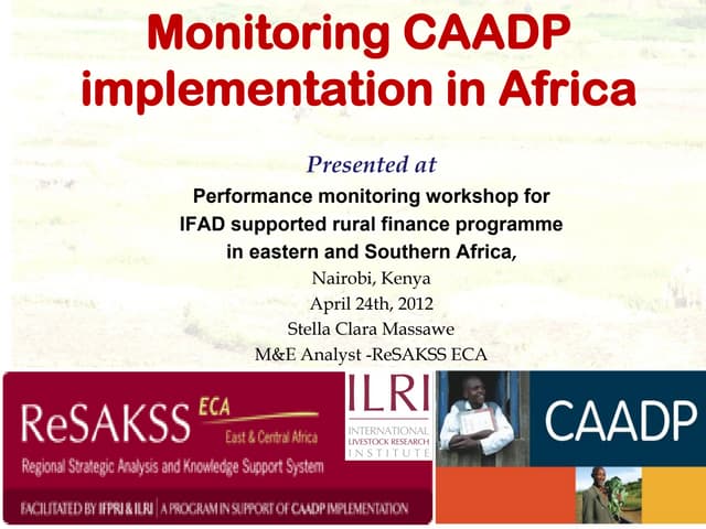 Monitoring caadp implementation in africa