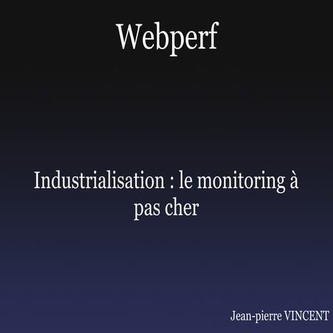 Le monitoring de la performance front