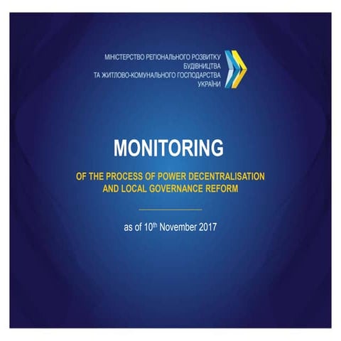 Monitoring of power decentralisation  - 10.11.2017 en