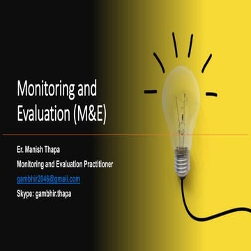 Monitoring and Evaluation (M&E) | PPTX