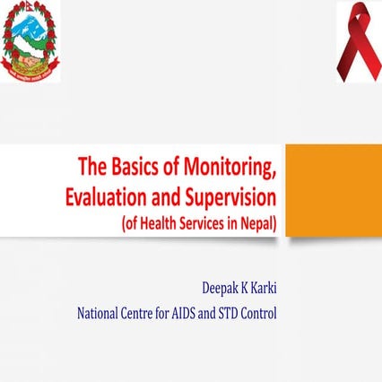 The Basics of Monitoring, Evaluation and Supervision of Health Services in Nepal