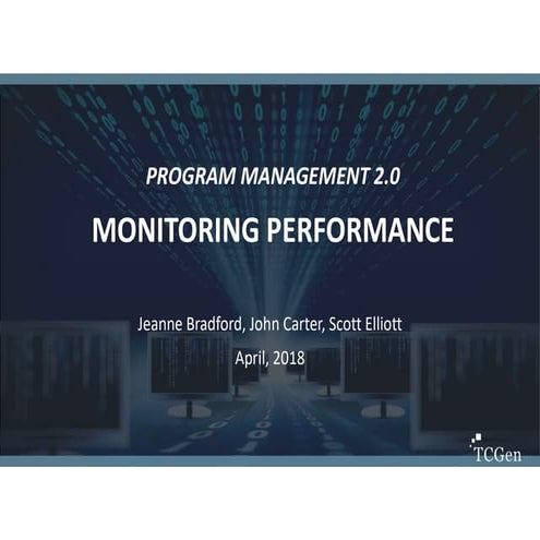Program Management 2.0: Monitoring Performance | PPT