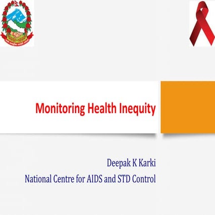 Monitoring inequity in health