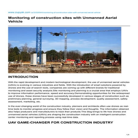 Monitoring of construction sites with Unmanned Aerial Vehicle.pdf