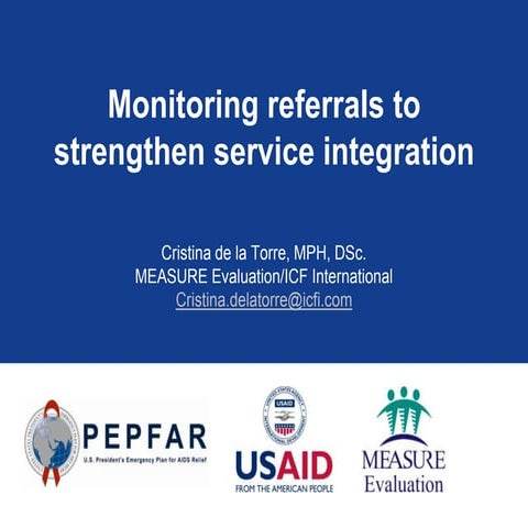 Monitoring Referrals to Strengthen Service Integration | PPT