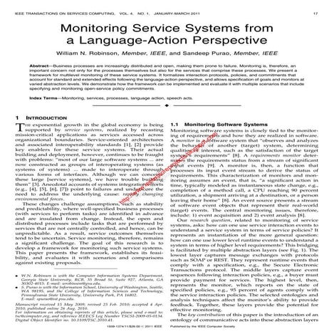 Monitoring service systems from