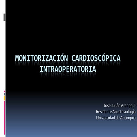 MonitorizacióN ElectrocardiográFica