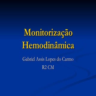 MonitorizaçãO HemodinâMica