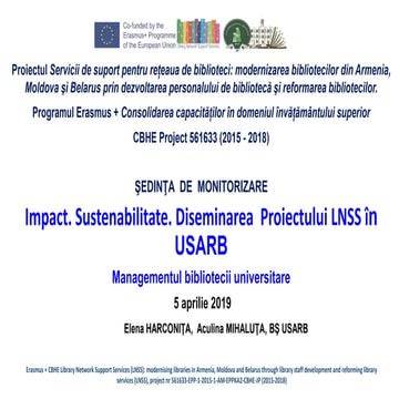 Elena Harconiţa, Aculina Mihaluţa. Managementul bibliotecii universitare