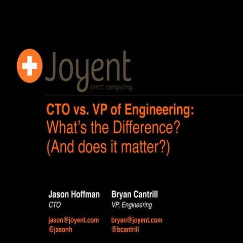 CTO vs. VP of Engineering