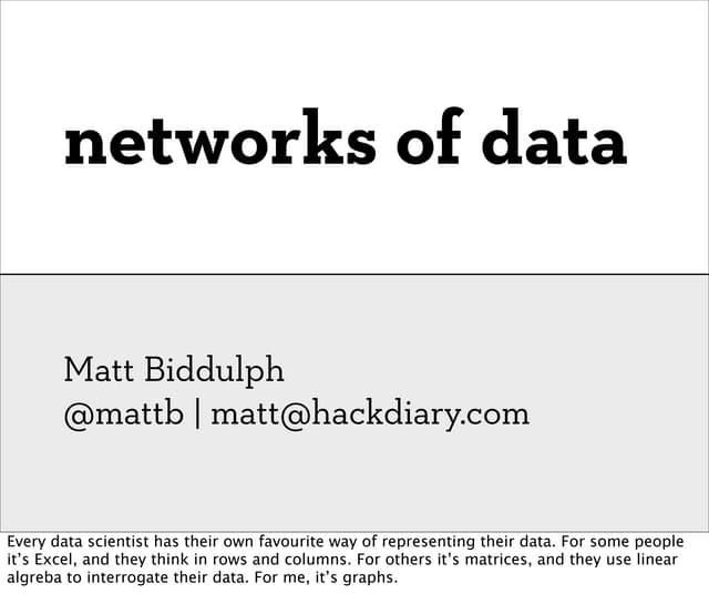 Monkigras 2012: Networks Of Data