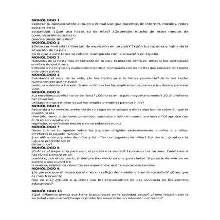 Monólog os avanzado