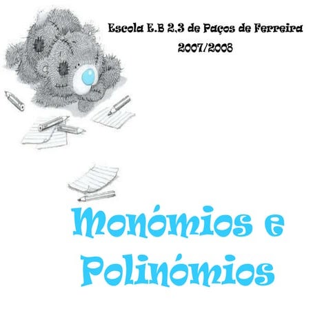 Monómios e polinómios | PPT
