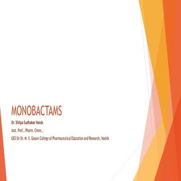 Monobactam antibiotics | PPTX