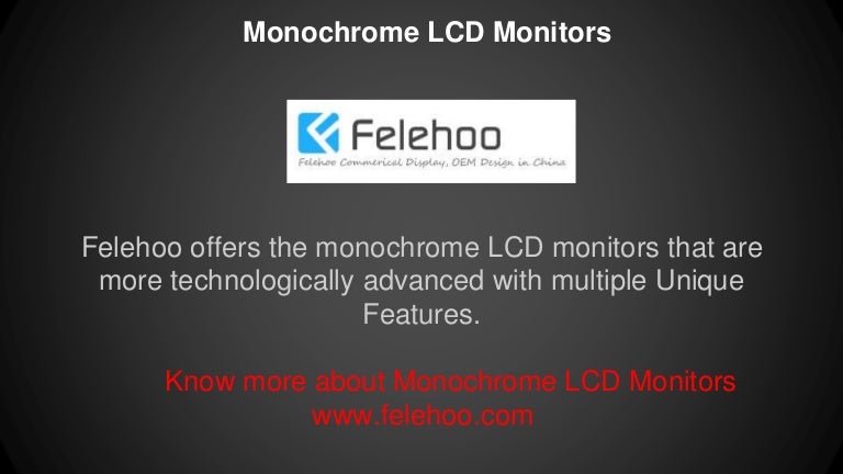 Monochrome lcd monitor