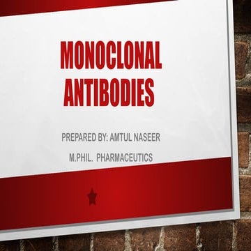 MONOCLONAL ANTIBODIES Drug Delivery.pptx
