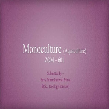 Monoculture (aquaculture)