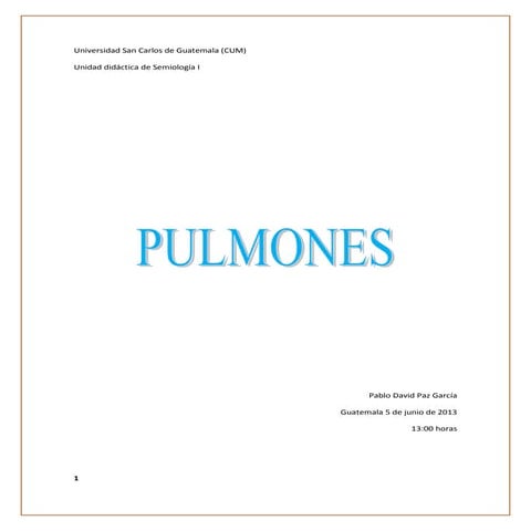 Monografia pulmones pediatria.....