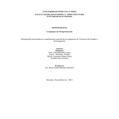 Lenguajes de Programación 