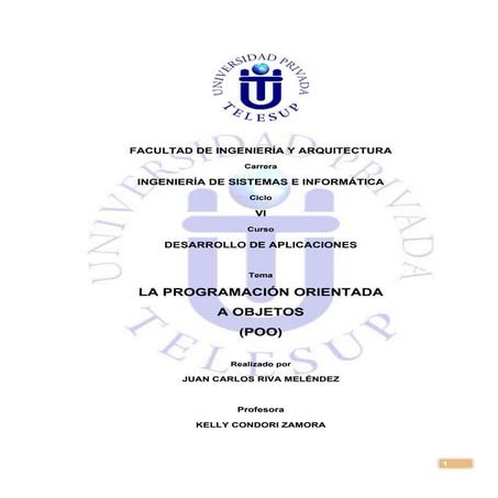 Programación Orientada a Objetos