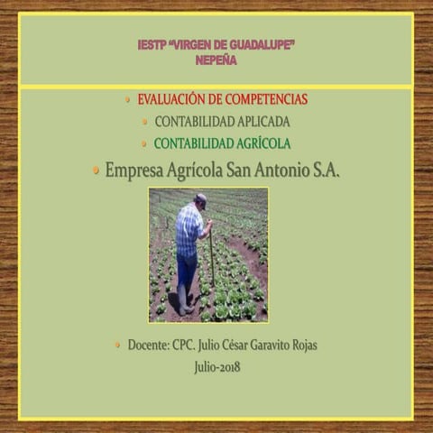 Monografia 1 emp. agricola san antonio