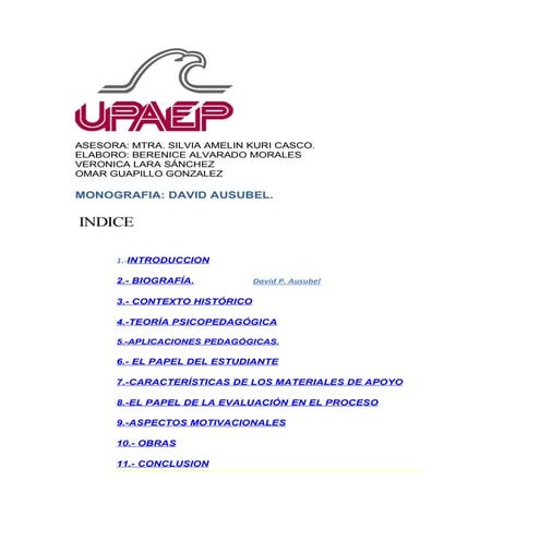 Monografia ausubel