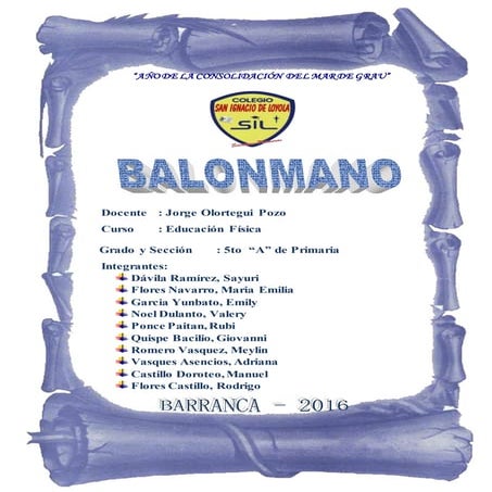 Monografia balonmano