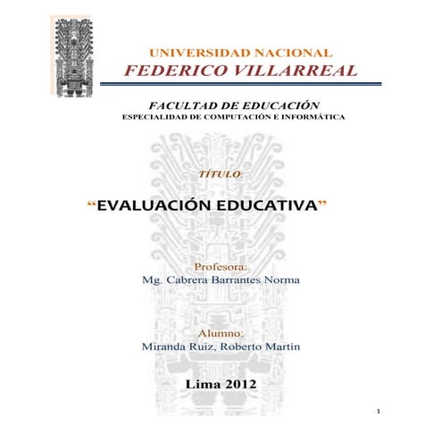 Monografia Evaluación Educativa