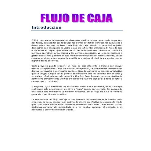 Monografia flujo de caja elizabeth