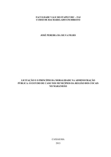 Monografia licitação jp