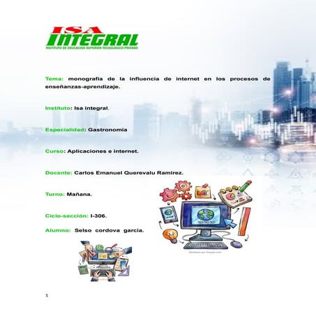 Monografía de la influencia el aprendizaje