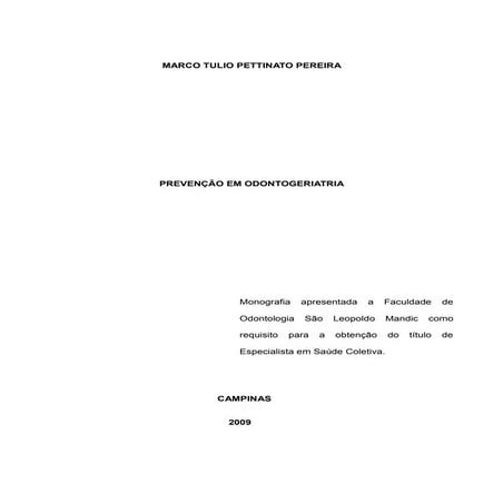 Qualidade de vida e saúde bucal na terceira idade | PDF