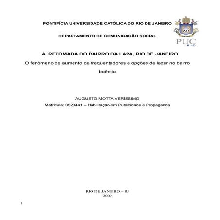 A Retomada do Bairro da Lapa, RJ