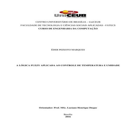 A LÓGICA FUZZY APLICADA AO CONTROLE DE TEMPERATURA E UMIDADE