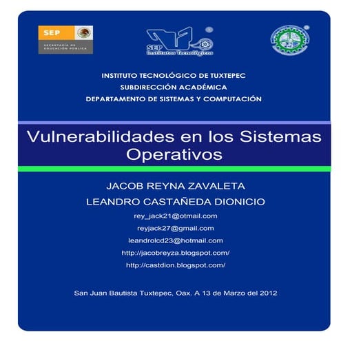 Monografia vulnerabilidad en los sistemas operativos