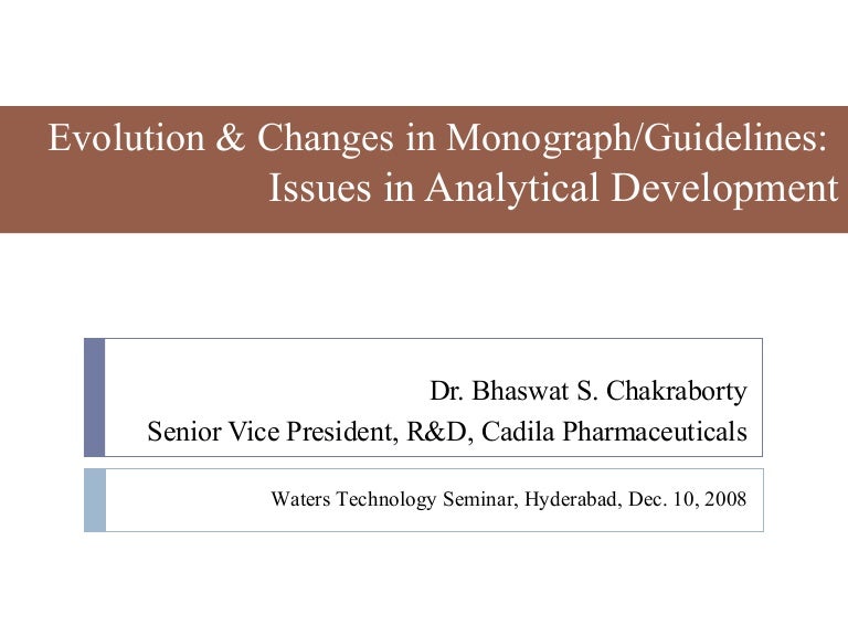 Monograph changes