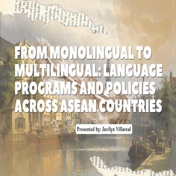 From Monolingual to Multilingual: Language Programs and Policies Across ...