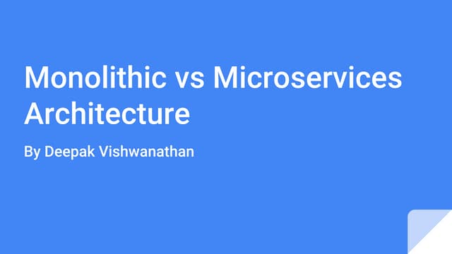 Monolithic and Microservices styles of Architecture