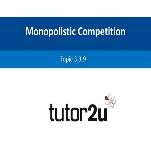 Monopolistic Competition