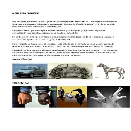 Monosemia polisemia