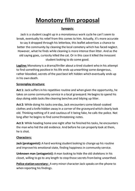 storyboard for non-continuity film opening | PDF