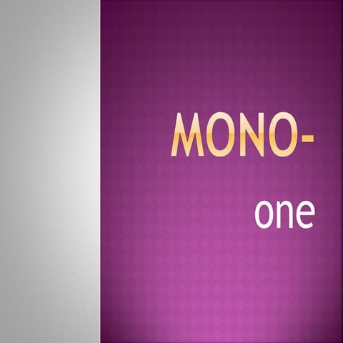 Mono vocabulary words