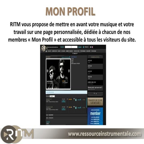 Mon profil sur RITM