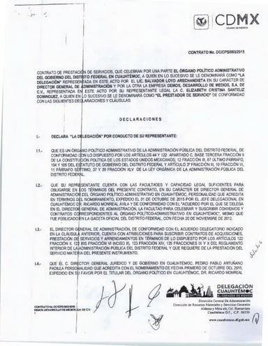 Contrato entre administración de Ricardo Monreal y La Jornada