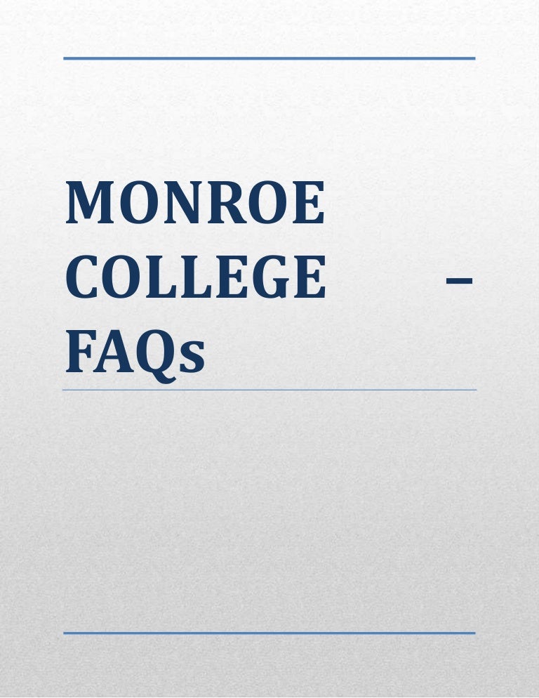 Monroe college faq